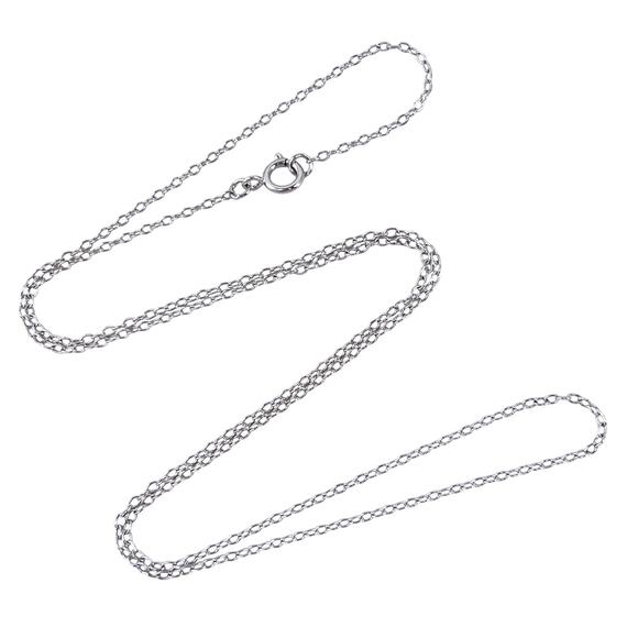 Vintage Sterling Silver 925 Cable Link Chain Necklace 18" - Picture 1 of 3